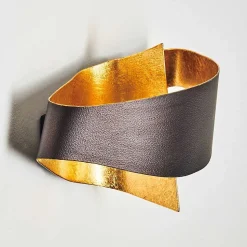 Applique Murale Padua Brun Dore, 2 Lumieres