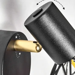 Applique Murale Palmira Or, Noir, 1 Lumiere