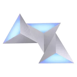 Applique Murale Paul Neuhaus Neuhaus Q-Tetra Master Led Nickel Mat, 1 Lumiere, Telecommandes, Changeur De Couleurs