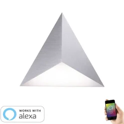 Applique Murale Paul Neuhaus Neuhaus Q-Tetra Master Led Nickel Mat, 1 Lumiere, Telecommandes, Changeur De Couleurs