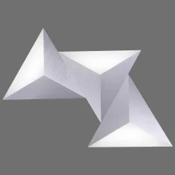 Applique Murale Paul Neuhaus Q-Tetra Led Aluminium, 3 Lumieres, Telecommandes, Changeur De Couleurs