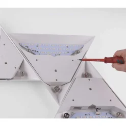 Applique Murale Paul Neuhaus Neuhaus Q-Tetra Satellit Led Nickel Mat, 1 Lumiere, Telecommandes