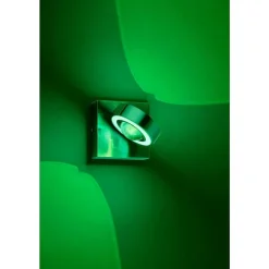 Applique Murale Paul Neuhaus Q-Mia Led Argente, 2 Lumieres, Telecommandes, Changeur De Couleurs