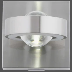 Applique Murale Paul Neuhaus Q-Mia Led Argente, 2 Lumieres, Telecommandes, Changeur De Couleurs