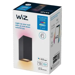 Applique Murale Philips Wiz Up&Down Led Noir, 2 Lumieres, Changeur De Couleurs