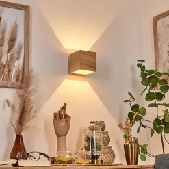 Applique Murale Polcura Bois Clair, 1 Lumiere