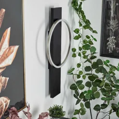 Applique Murale Pompu Led Noir, 1 Lumiere