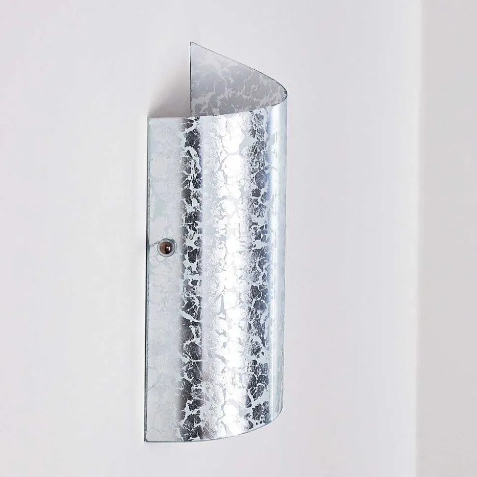 Applique Murale Pordenone Argente, 1 Lumiere