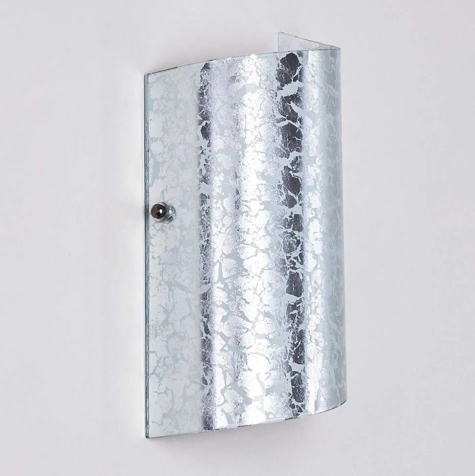 Applique Murale Pordenone Argente, 1 Lumiere