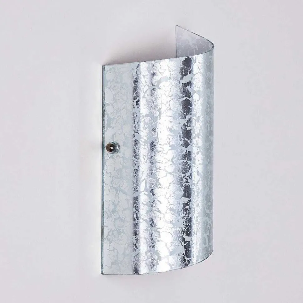 Applique Murale Pordenone Argente, 1 Lumiere