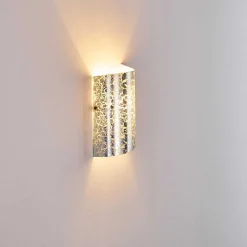 Applique Murale Pordenone Argente, 1 Lumiere