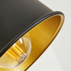 Applique Murale Safari Chrome, Bois Clair, Noir, 1 Lumiere