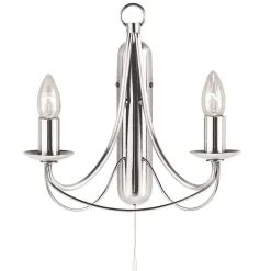 Applique Murale Searchlight Maypole Argente, 2 Lumieres