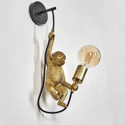 Applique Murale Suardi Or, Noir, 1 Lumiere