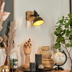 Applique Murale Tina Chrome, Ecru, Noir, 1 Lumiere