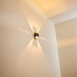 Applique Murale Tora Noir Dore, 1 Lumiere