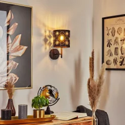 Applique Murale Trasancos Noir, 1 Lumiere