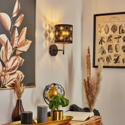 Applique Murale Trasancos Noir, 1 Lumiere