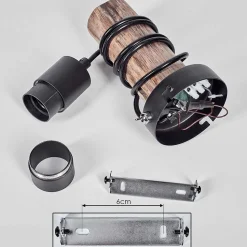 Applique Murale Yaak Ecru, Noir, 1 Lumiere