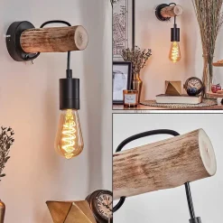 Applique Murale Yaak Ecru, Noir, 1 Lumiere