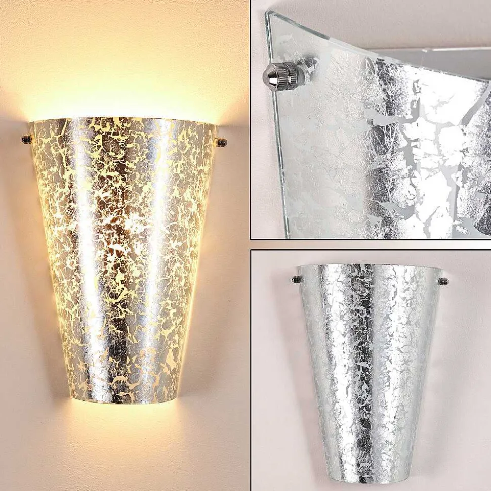 Applique Murale Zera Argente, 1 Lumiere