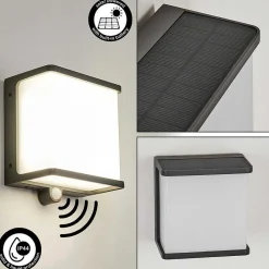 Applique Solaire Burseryd Led Noir, 1 Lumiere, Detecteur De Mouvement