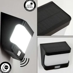 Applique Solaire Colchagua Led Noir, Blanc, 1 Lumiere, Detecteur De Mouvement
