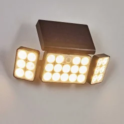 Applique Solaire Estampes Led Anthracite, 1 Lumiere, Detecteur De Mouvement