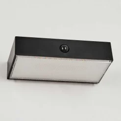 Applique Solaire Seilhac Led Noir, 1 Lumiere, Detecteur De Mouvement