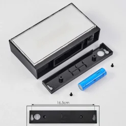 Applique Solaire Seilhac Led Noir, 1 Lumiere, Detecteur De Mouvement