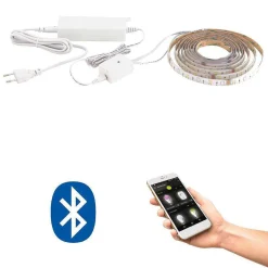 Bande Led Eglo Stripe-C Blanc, 1 Lumiere, Changeur De Couleurs