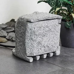 Bloc De Prises Électriques D'Exterieur Tinu Noir, Pierre