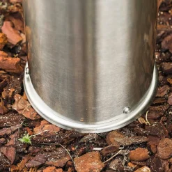 Borne D'Éclairage Dakar Acier Inoxydable, 1 Lumiere, Detecteur De Mouvement