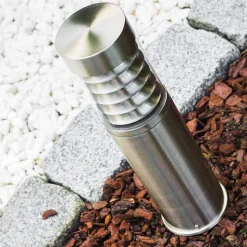 Borne D'Éclairage Dakar Acier Inoxydable, 1 Lumiere, Detecteur De Mouvement