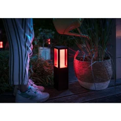 Borne D'Éclairage, Kit D'Extension Philips Hue Ambiance White & Color Impress Led Noir, 1 Lumiere, Changeur De Couleurs