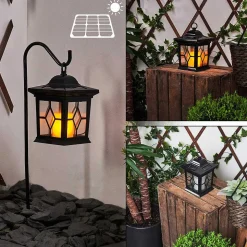 Borne Lumineuse Alavas Led Noir, 1 Lumiere