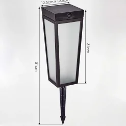 Borne Lumineuse Begg Led Noir, 1 Lumiere, Detecteur De Mouvement, Changeur De Couleurs