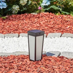 Borne Lumineuse Begg Led Noir, 1 Lumiere, Detecteur De Mouvement, Changeur De Couleurs