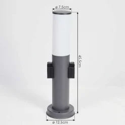 Borne Lumineuse Caserta Anthracite, 1 Lumiere