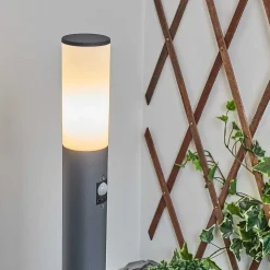 Borne Lumineuse Caserta Anthracite, 1 Lumiere, Detecteur De Mouvement