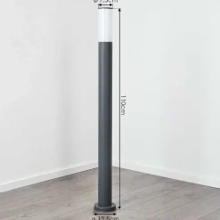 Borne Lumineuse Caserta Anthracite, 1 Lumiere