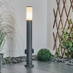 Borne Lumineuse Caserta Anthracite, 1 Lumiere