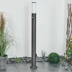 Borne Lumineuse Caserta Anthracite, 1 Lumiere, Detecteur De Mouvement