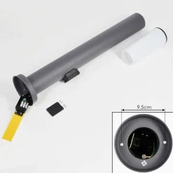 Borne Lumineuse Caserta Anthracite, 1 Lumiere