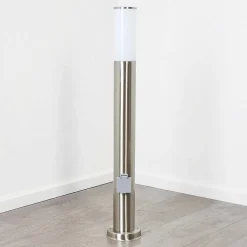 Borne Lumineuse Caserta Nickel Mat, 1 Lumiere