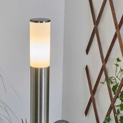 Borne Lumineuse Caserta Nickel Mat, 1 Lumiere