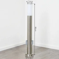 Borne Lumineuse Caserta Nickel Mat, 1 Lumiere