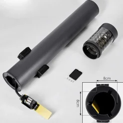 Borne Lumineuse Dakar Anthracite, 1 Lumiere