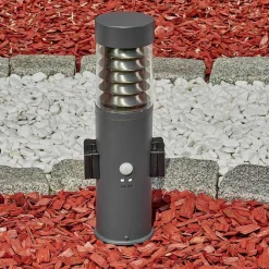 Borne Lumineuse Dakar Anthracite, 1 Lumiere, Detecteur De Mouvement