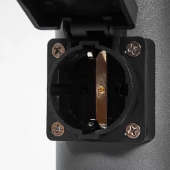 Borne Lumineuse Gaborone Anthracite, 1 Lumiere, Detecteur De Mouvement